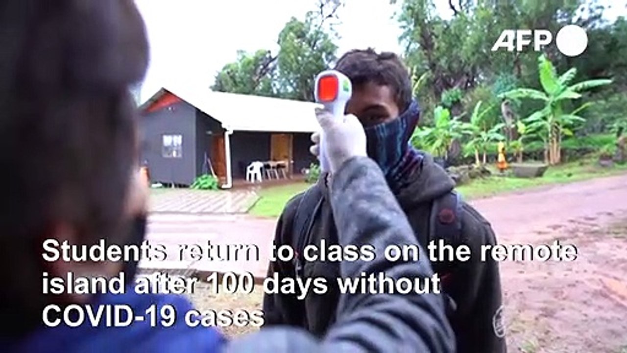 Students return to classes on remote Coronavirus-free Easter Island