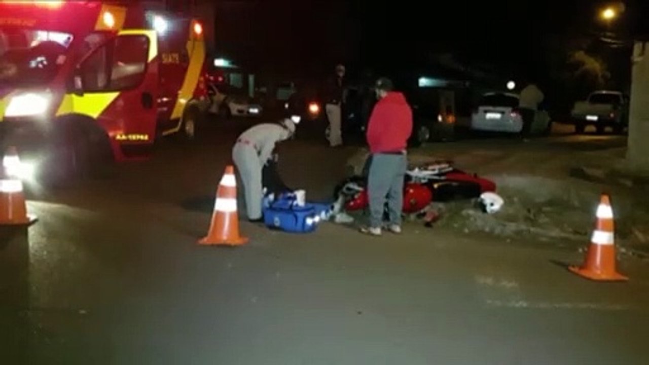 Siate socorre motociclista ferido em batida de trânsito no Parque Verde