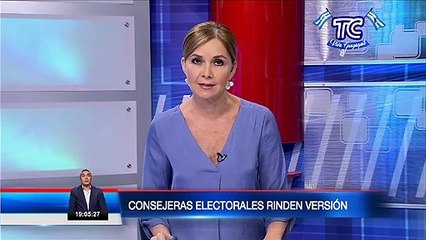 Presidenta del CNE, Diana Atamaint, rindió versión en la Fiscalía General