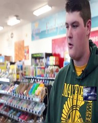 Wrestler who stopped would-be kidnapper revisits gas station