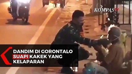 Viral!! Dandim Suapi Seorang Kakek Yang Kehausan dan Kelaparan