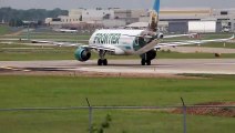 Frontier Airlines Airbus A320 Departing St. Louis Lambert International Airport