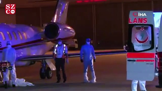 Riyad’taki Covid-19'lu karı koca ambulans uçakla yurda getirildi