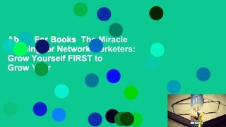 About For Books  The Miracle Morning for Network Marketers: Grow Yourself FIRST to Grow Your