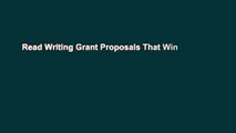 Read Writing Grant Proposals That Win