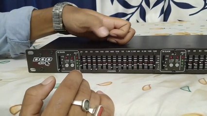 DOD SR430 QX in Hindi stereo dual 15band equaliser review , how to cancel feedback sound