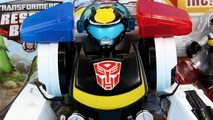 Transformers Rescue Bots Chase the Police Bot Saves Disney Frozen Princess Anna Just4fun290