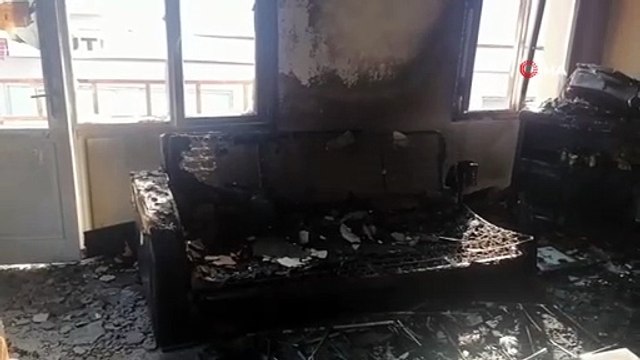 Gece yanan ev gündüz vakti yeniden alev aldı