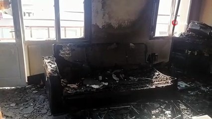 Gece yanan ev gündüz vakti yeniden alev aldı