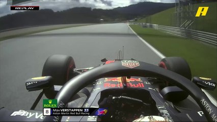 فيرشتابن يفقد السيطرة ويخرج بسيارته خارج نطاق الحلبة تماما