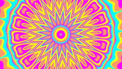 Trippy Colorful Mandala Animation (epilepsy warning)