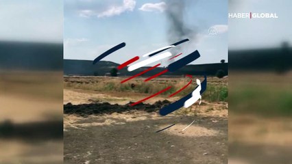 Anız yangını sonrasında arazide küçük çaplı hortum oluştu