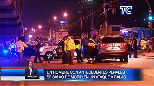 Hombre con antecedentes penales se salvó de morir en un ataque a balas en Guayaquil
