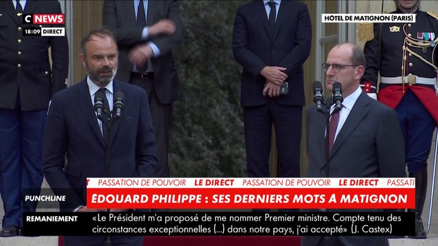 Edouard Philippe à Jean Castex : « Notre pays a besoin d’un esprit ouvert et d’une main ferme et je pense que vous avez cet esprit »