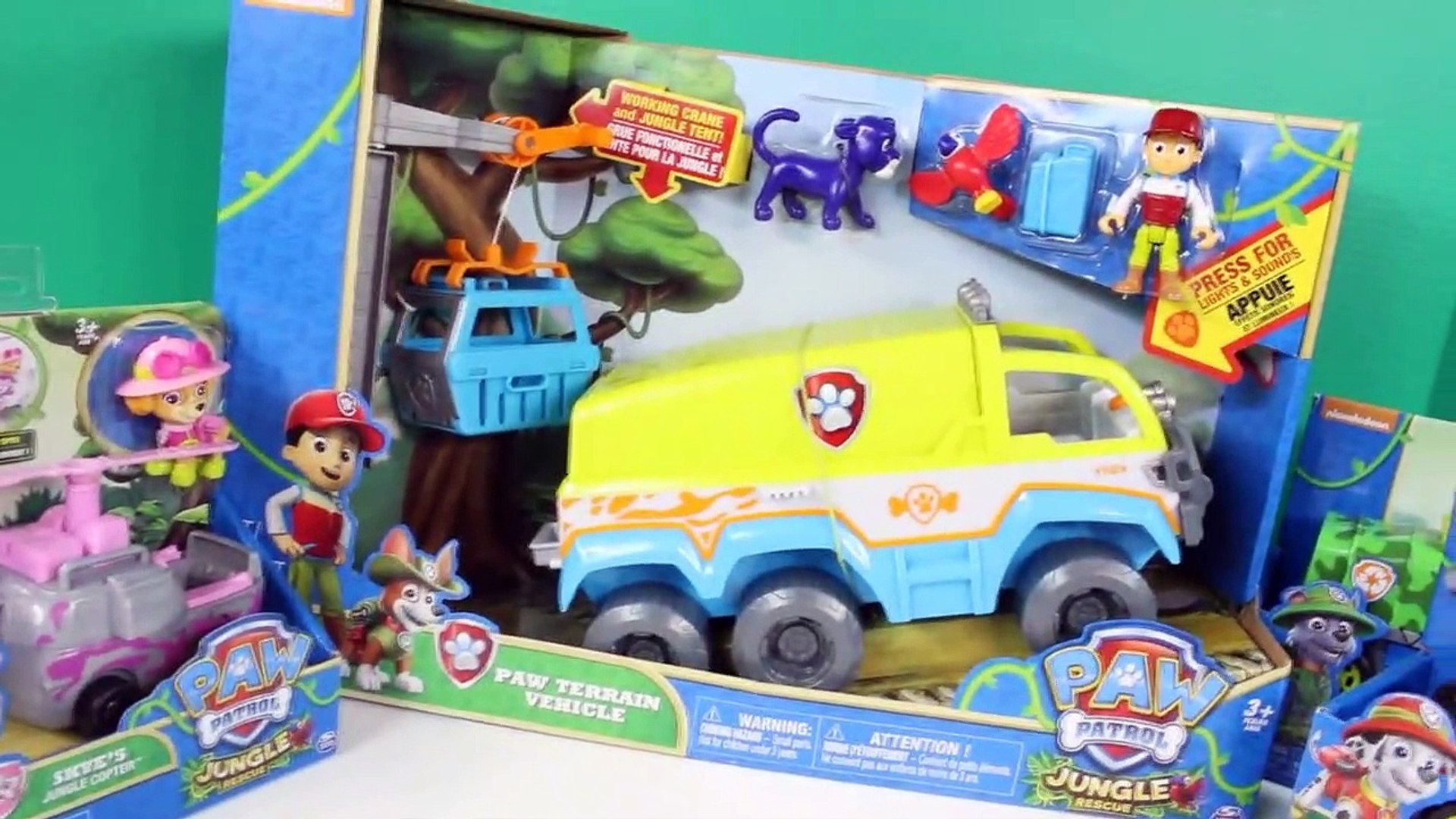Nickelodeon Paw Patrol Jungle Rescue Skye s Jungle Copter Marshall And Paw Terrain Vehicle Toys