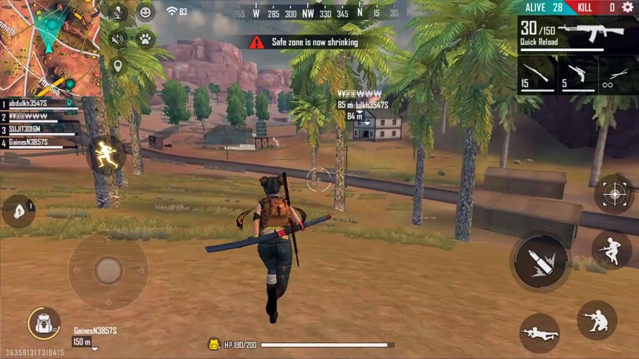 FREE FIRE GAME PLAY IN BAD TIME