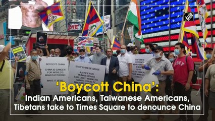 'Boycott China' reaches New York's Times Square
