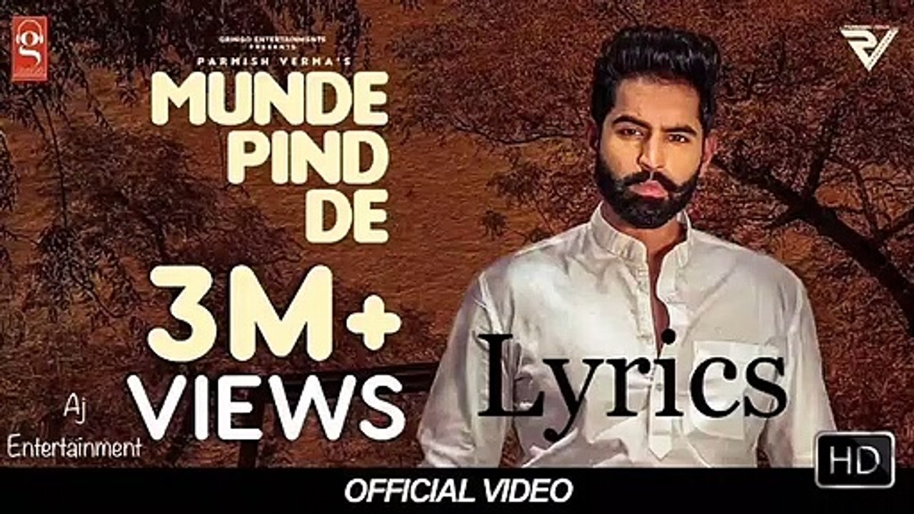 Munde pinda de (Lyrics) | parmish verma | latest Punjabi song 2020|