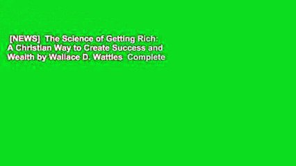 [NEWS]  The Science of Getting Rich: A Christian Way to Create Success and