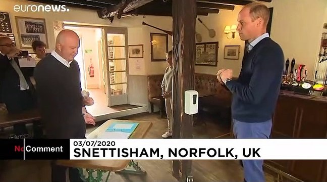 Prince William enjoys a drink ahead of England pubs reopening