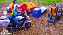 Assembling Concrete Mixer Toys Construction Excavator Dump Truck  KunKun Toys