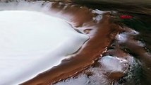 Mars'taki Korolev Krateri'nin buzla kaplı görüntüsü yayınladı