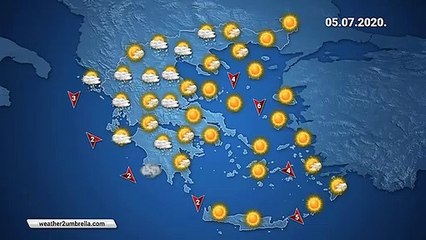 Η πρόβλεψη του καιρού για την Κυριακή  05-07-2020