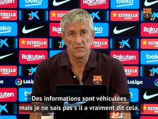 Barça - Setién : "Messi sur le départ ? Ce ne sont que des rumeurs"