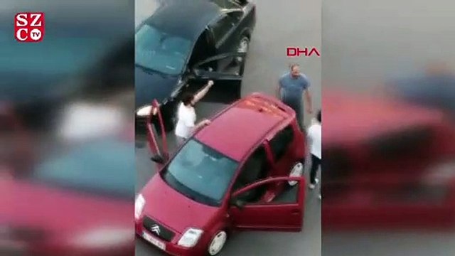 Yol verme kavgasında silahla tehdit etti