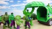 Various Size of Hulk Go into the Garbage Truck Marvel Toy ハルクがゴミ収集車にすぽすぽ突入