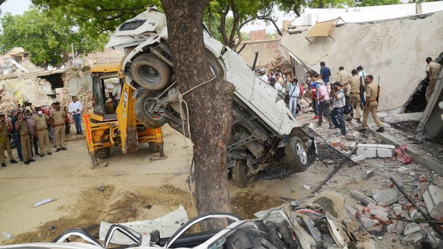 Kanpur shootout: Authorities demolish Vikas Dubey's home