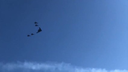 Planes fly over Bunker Hill to celebrate Fourth of July