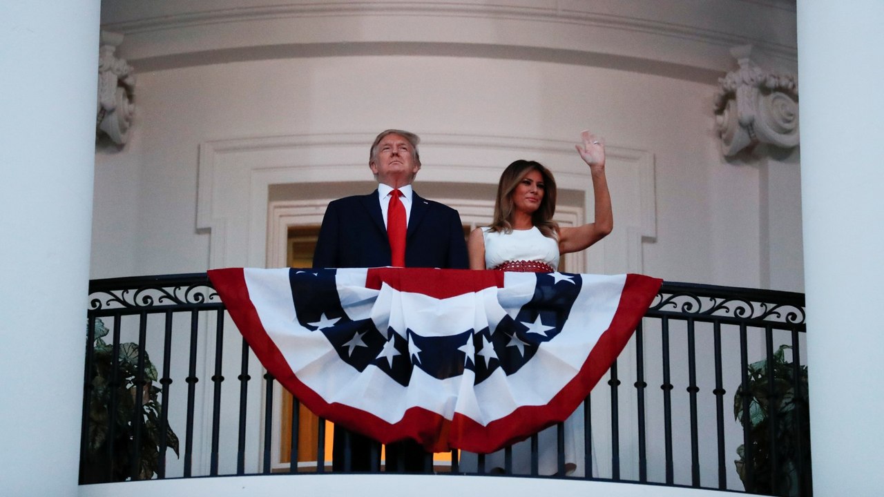 Trump in campaign mode at White House's Independence Day event