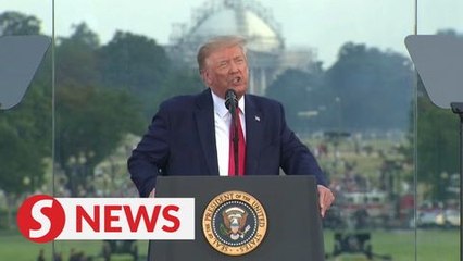 Trump repeats vow to defeat 'radical left' in July 4th speech