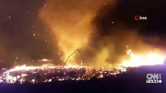 Son dakika: Orman yangınında oluşan 'ateş hortumu' görüntülendi | Video
