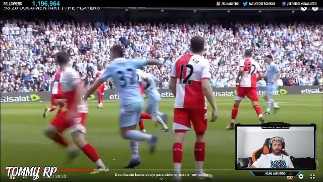 KUN REACCIONA AL PARTIDO MÁS IMPORTANTE DE SU CARRERA - AGUERO MEJORES MOMENTOS #24