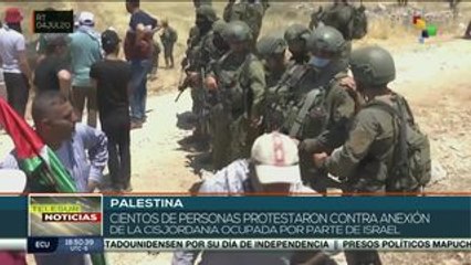 Palestina: cientos de personas protestan por la anexión de Cisjordania