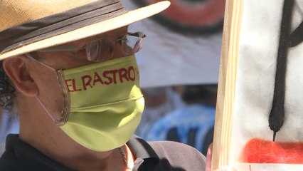 Video herunterladen: Comerciantes de El Rastro protestan contra 