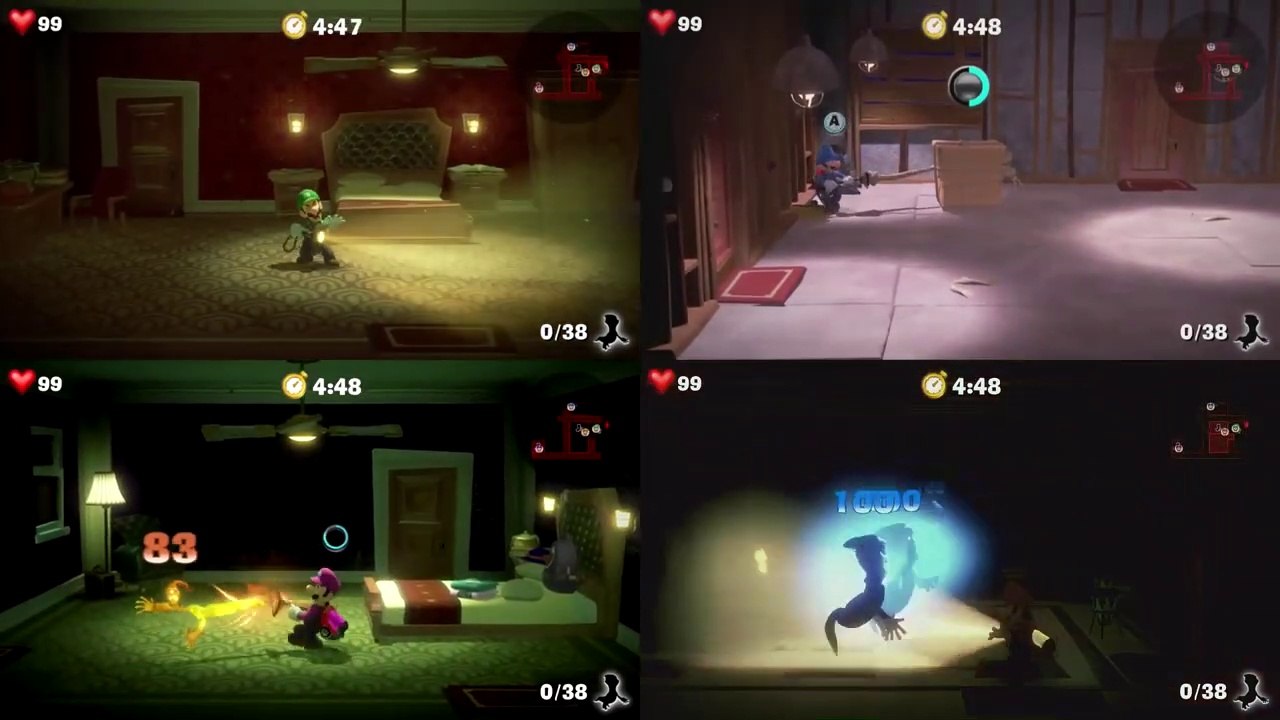 Luigi's Mansion 3 - 4-Player ScareScraper Splitscreen (feat. RetroPlayer and Andy's Hat)