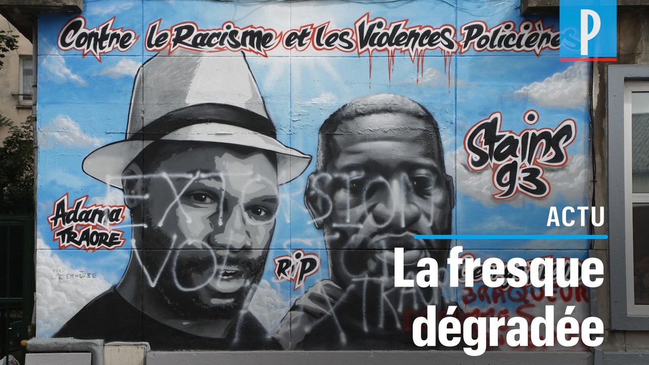 La fresque en hommage à Adama Traoré et George Floyd a été dégradée à Stains