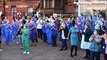 NHS Final Applause outside  Leeds General Infirmary