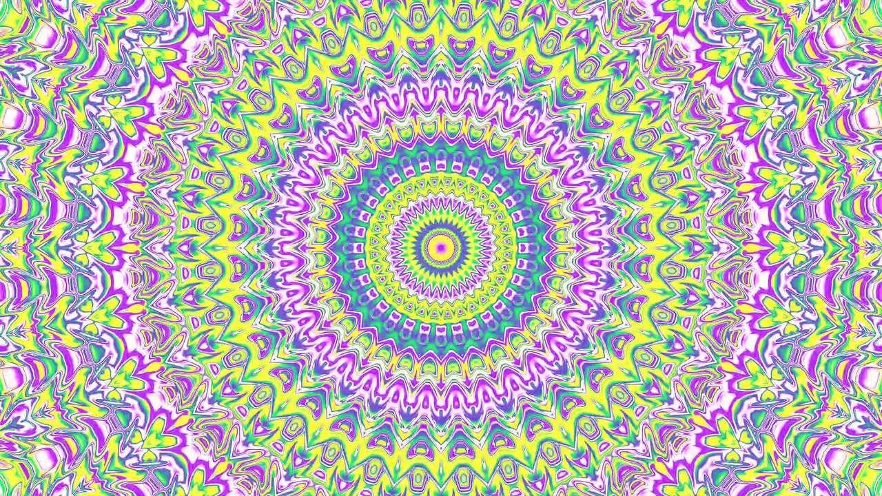 Colorful Hippie Psychedelic Mandala Animation (epilepsy warning)