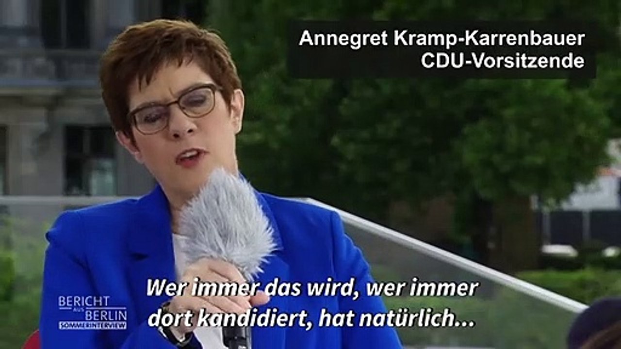 Kramp-Karrenbauer: Jeder CDU-Vorsitzkandidat hat auch Kanzlerkandidatur im Auge