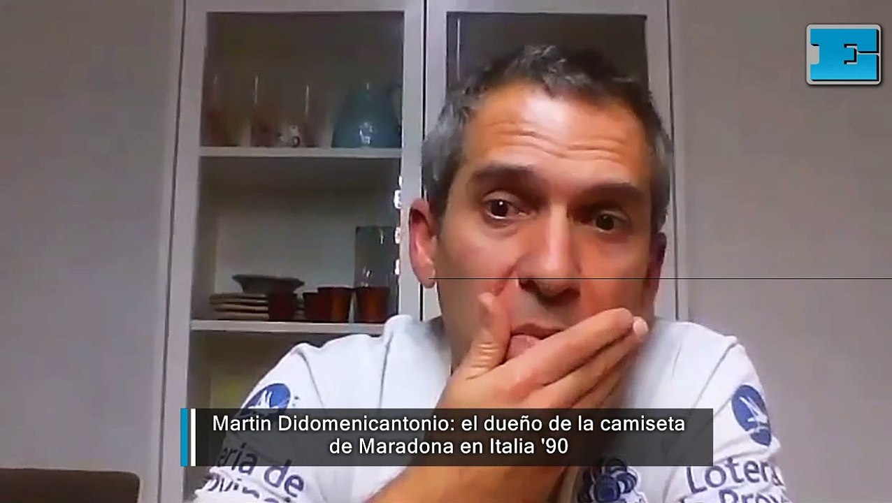 La historia del platense que tiene una camiseta de Maradona de Italia '90