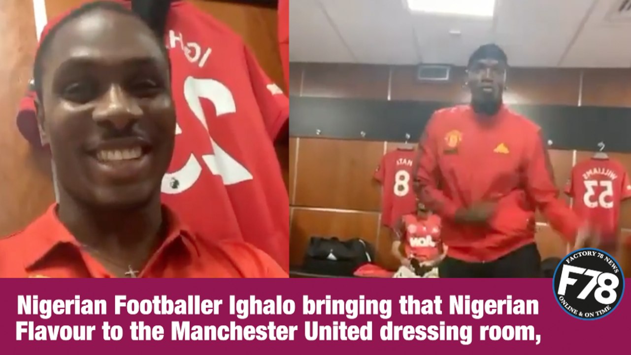 F78NEWS: Nigerian Footballer Ighalo bringing that Nigerian Flavour to the Manchester United dressing room, Paul pogba is clearly enjoying that Wizkid vibe!