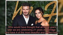 David Beckham recalls falling for ‘the one in the black catsuit’ as he celebrates 21st anniversary w