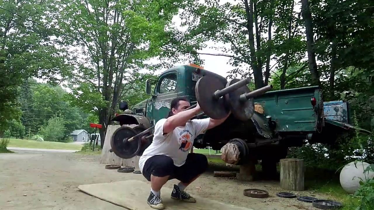 Two Barbells Squat 295.3lb