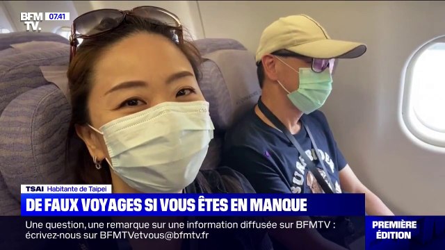 En manque de voyages, ces passagers font semblant de prendre l'avion à l'aéroport de Taïwan