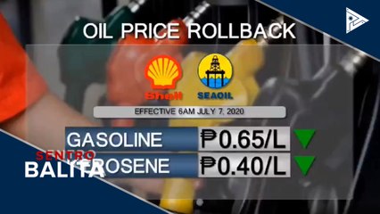 Download Video: Oil price rollback, ipatutupad bukas