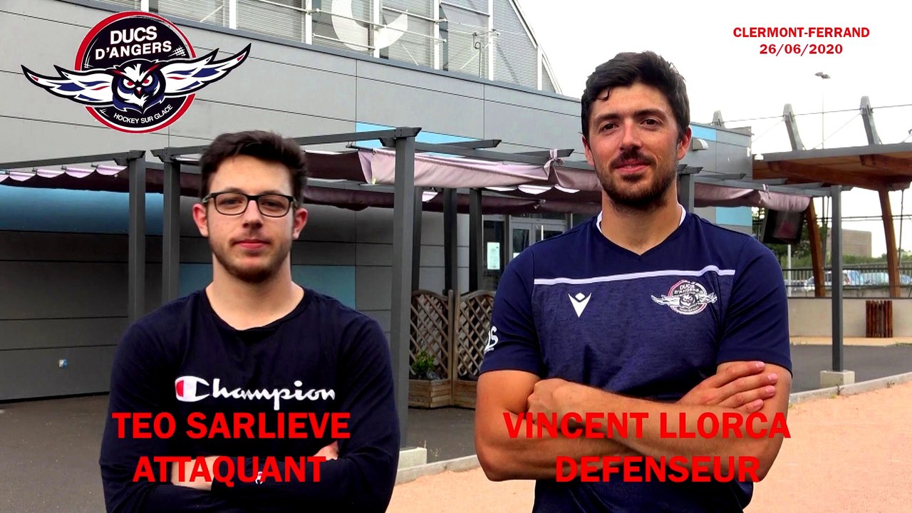 Hockey sur glace Interview Téo Sarliève (attaquant) & Vincent Llorca (Défenseur) des Ducs d'Angers (2020-06-26  - Clermont-Ferrand)